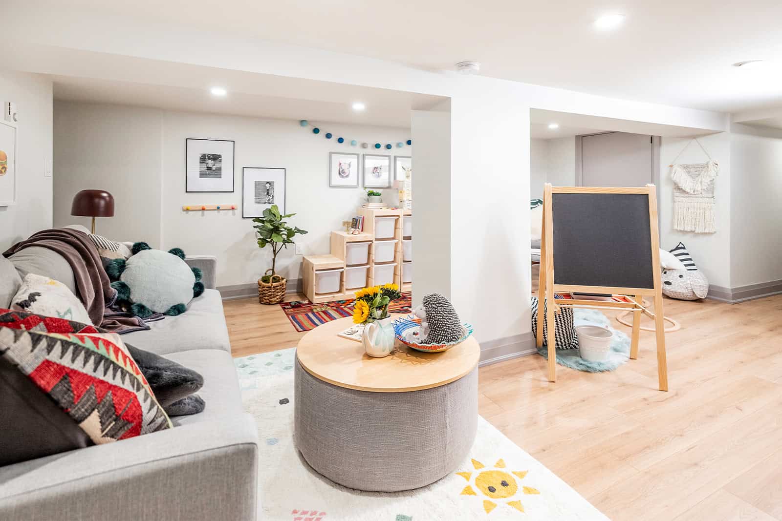 neutral cozy kids' playroom ideas