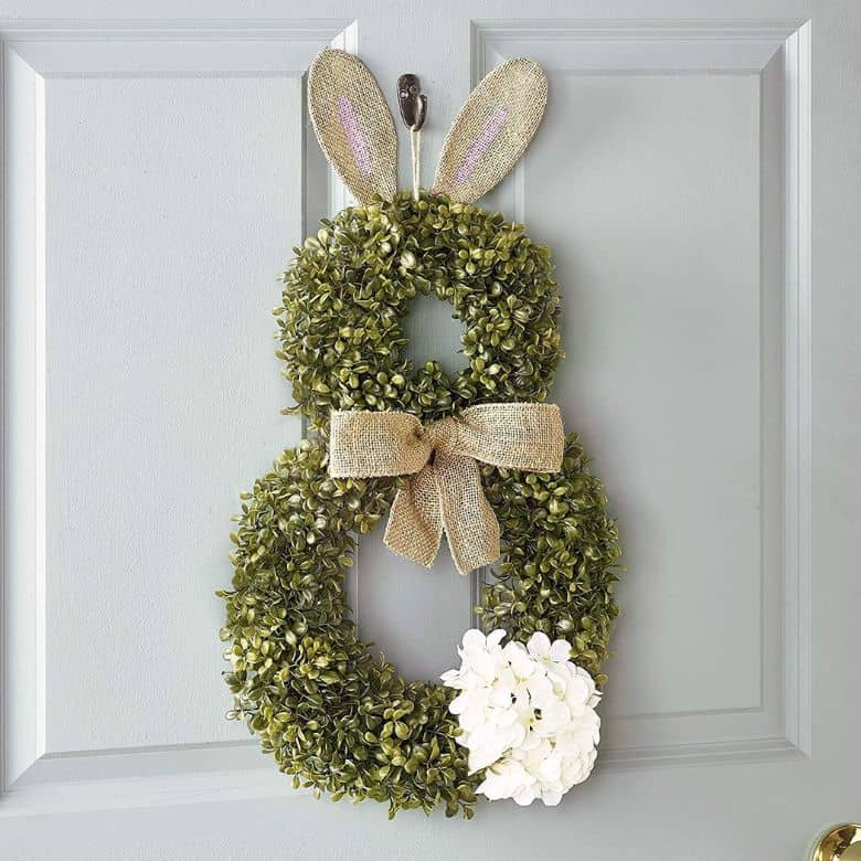 bunny-shaped wreath