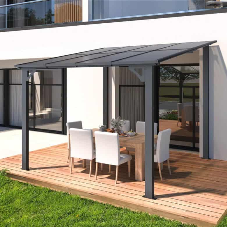 aluminum pergola with canopy