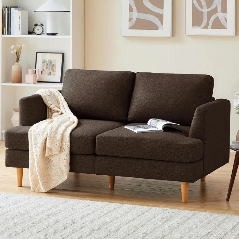 brown deep seat loveseat