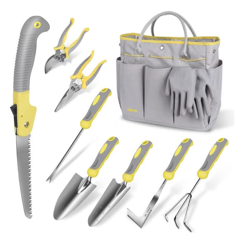 gardening tool set with carrying bag