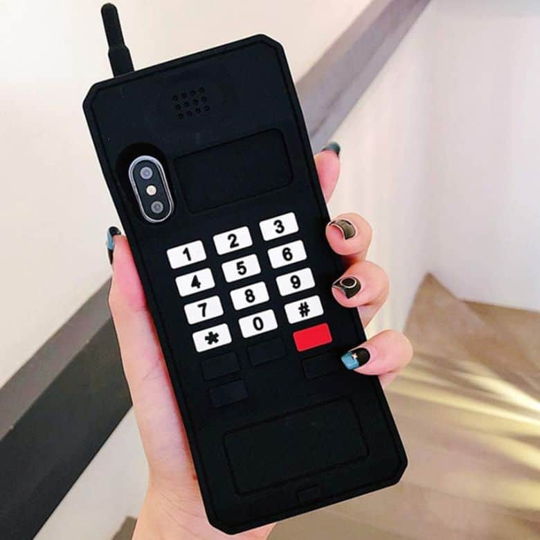 retro telephone silicone phone case