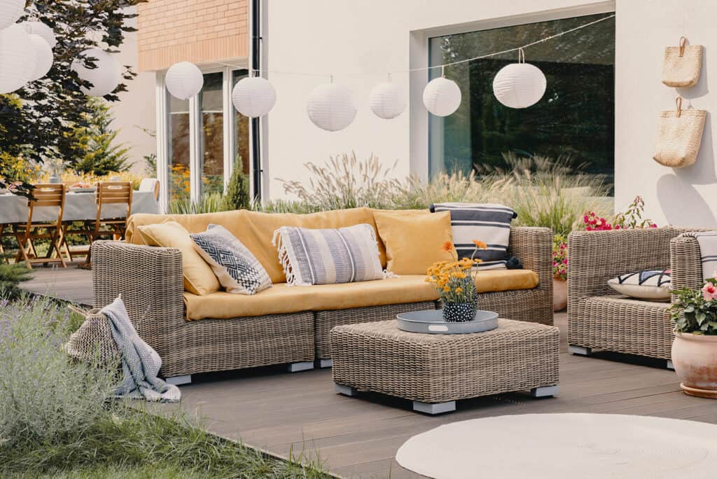 colorful patio design idea