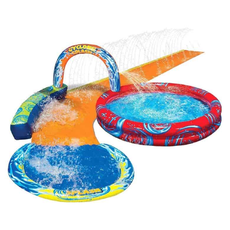Inflatable Water Park with Pool, Sprinkler, and Waterslide