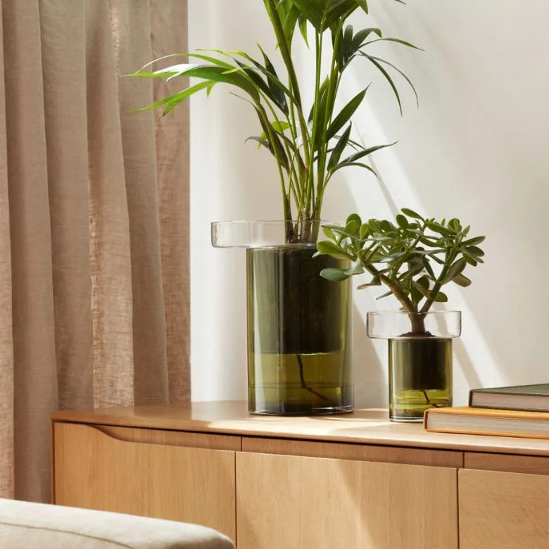Glass Self-Watering Planter