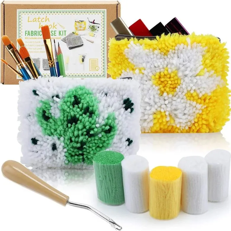 Cosmetic Bag Latch Hook Kit