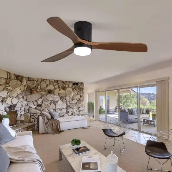 Sofucor 52 in. LED Indoor/Outdoor Flush Mount Ceiling Fan