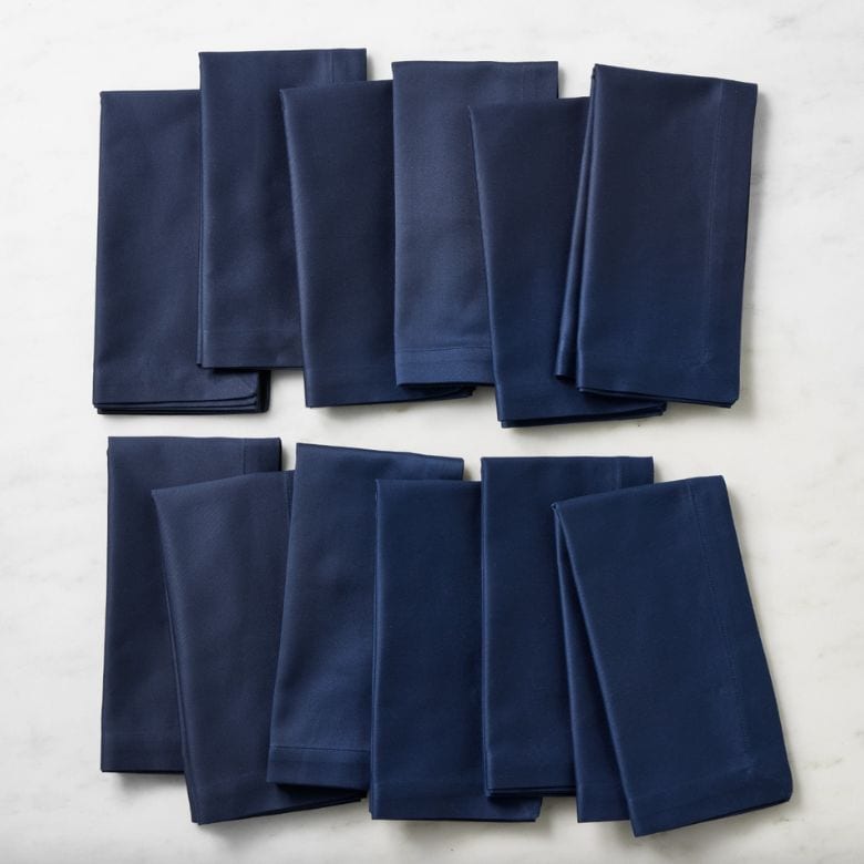 navy cotton dinner napkins