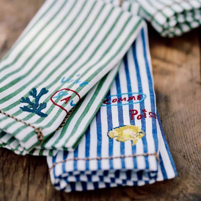 Nathalie Lete By the Sea Embroidered Napkins