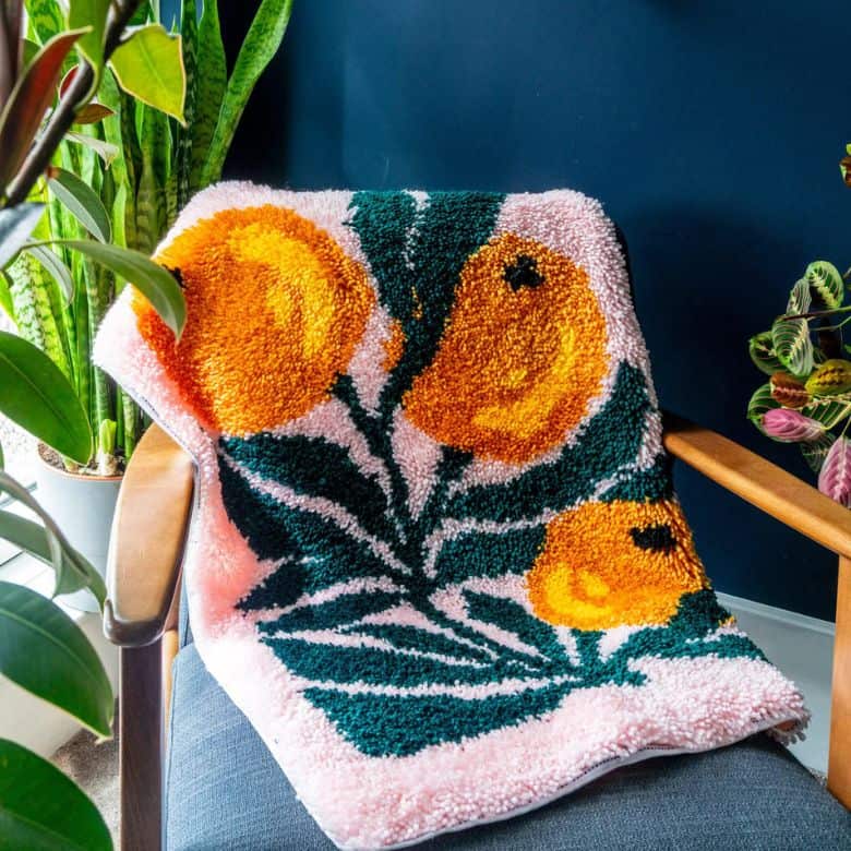 A Bounty of Oranges Latch Hook Rug Kit