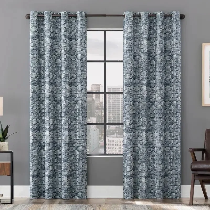 Scott Living Osaka Cotton Blend 100% Blackout Grommet Curtain Panel