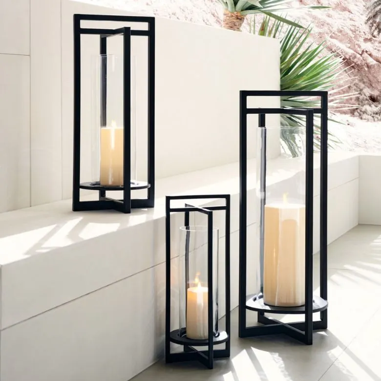 Steel & Glass Outdoor Lantern