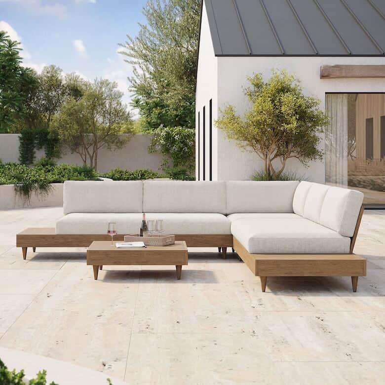 Portside Low Outdoor 3-Piece L-Shaped Sectional