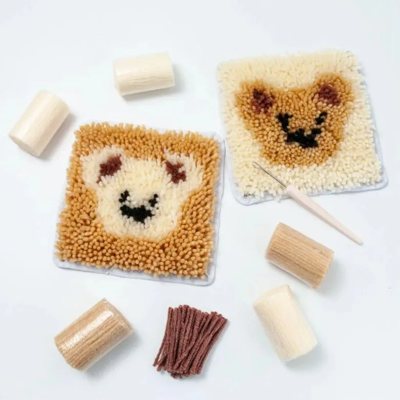 Teddy Bear Coaster Latch Hook Kits
