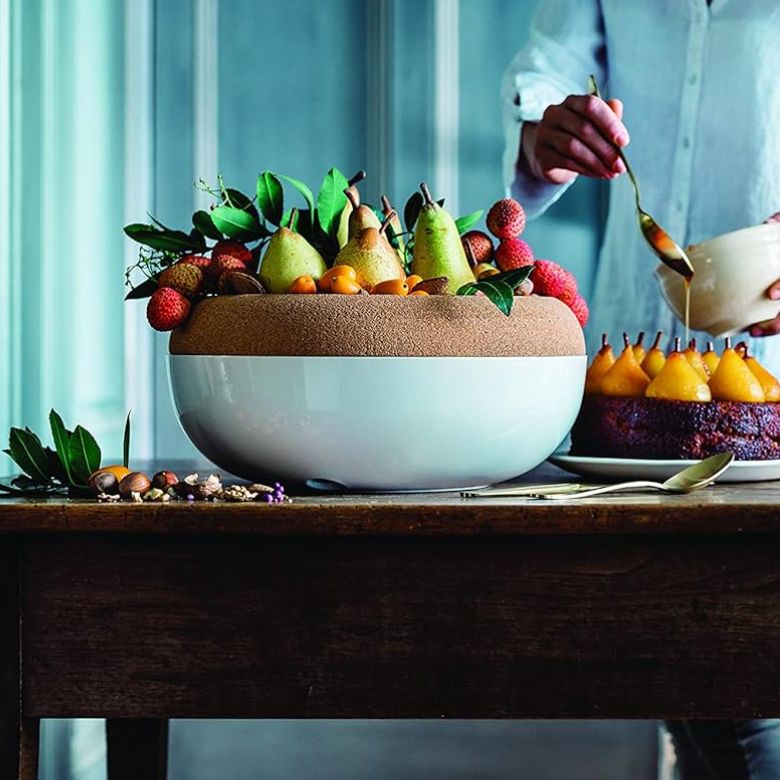Emile Henry ガラスドーム付きフルーツディスプレイ Emile Henry Large Fruit & Vegetable Storage Bowl