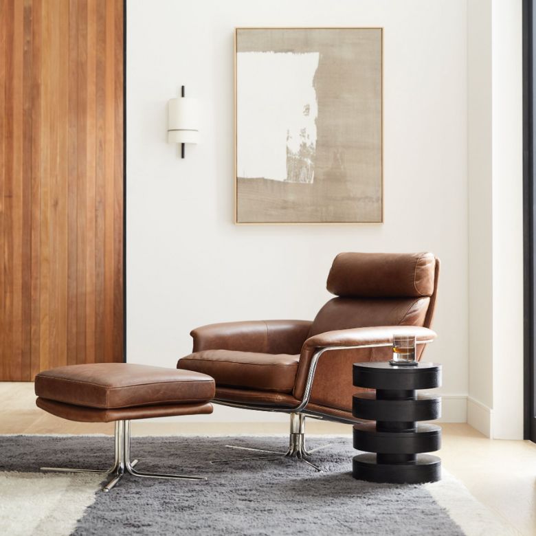 Kristoff Leather Swivel Chair Drew Jonathan