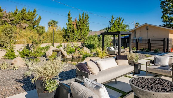 Seating area and greenery