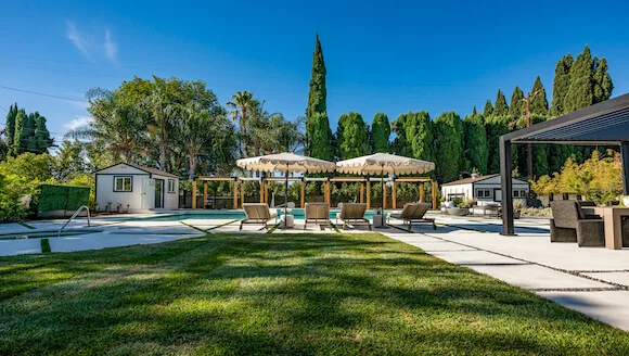 Lounge area by pool