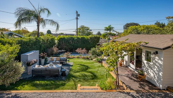 View of the full backyard