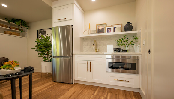 Kitchenette in renovated space